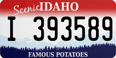 ID license plate I393589