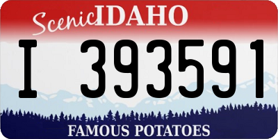 ID license plate I393591