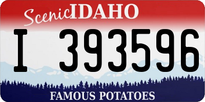 ID license plate I393596