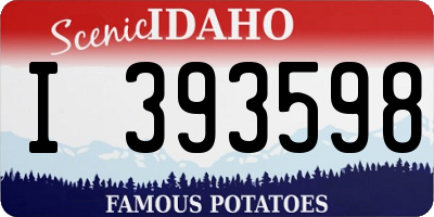 ID license plate I393598