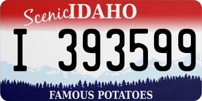 ID license plate I393599