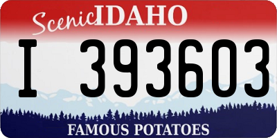 ID license plate I393603
