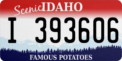 ID license plate I393606