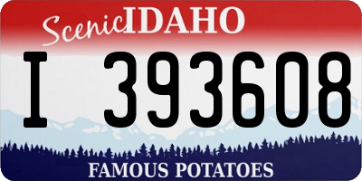ID license plate I393608