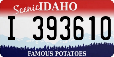 ID license plate I393610