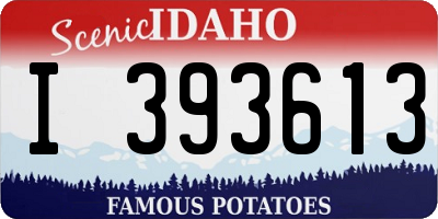 ID license plate I393613