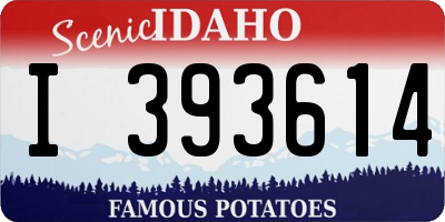 ID license plate I393614