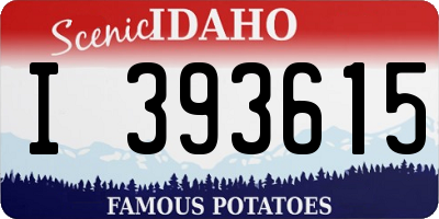 ID license plate I393615