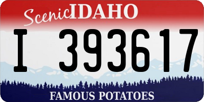 ID license plate I393617