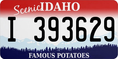 ID license plate I393629
