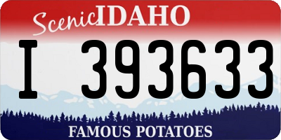 ID license plate I393633