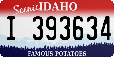 ID license plate I393634