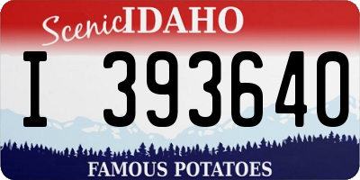 ID license plate I393640