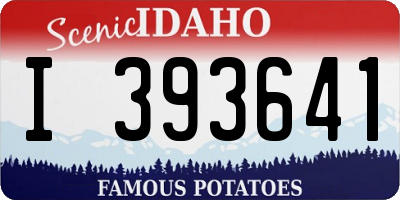 ID license plate I393641