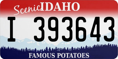 ID license plate I393643