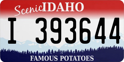 ID license plate I393644