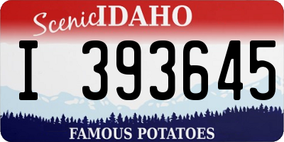 ID license plate I393645