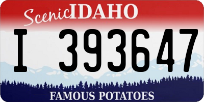 ID license plate I393647