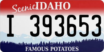 ID license plate I393653