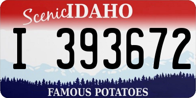 ID license plate I393672