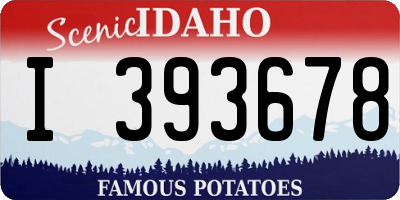 ID license plate I393678