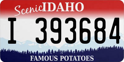 ID license plate I393684