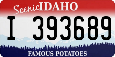 ID license plate I393689