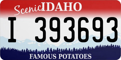 ID license plate I393693