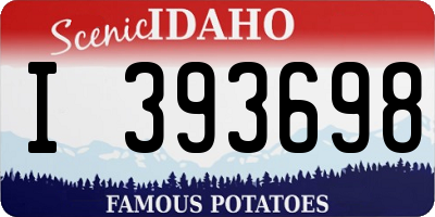 ID license plate I393698