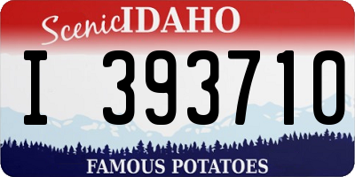 ID license plate I393710