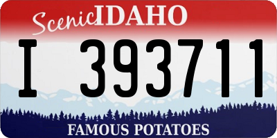 ID license plate I393711