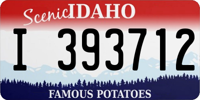 ID license plate I393712