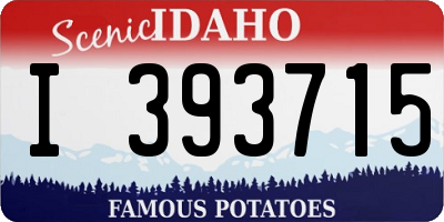 ID license plate I393715