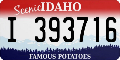 ID license plate I393716
