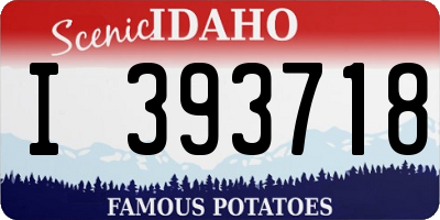 ID license plate I393718