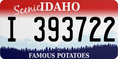 ID license plate I393722