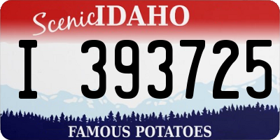 ID license plate I393725