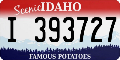 ID license plate I393727