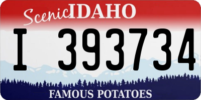 ID license plate I393734