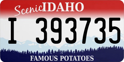 ID license plate I393735