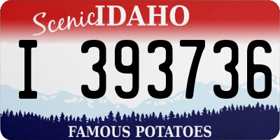 ID license plate I393736