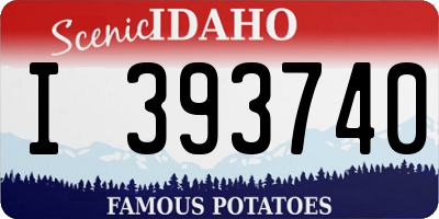 ID license plate I393740