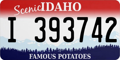 ID license plate I393742