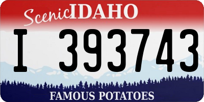 ID license plate I393743