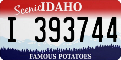 ID license plate I393744