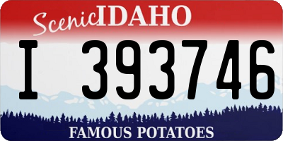 ID license plate I393746