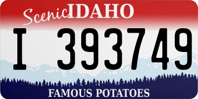 ID license plate I393749