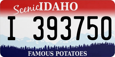 ID license plate I393750