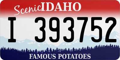 ID license plate I393752