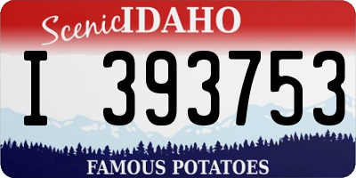 ID license plate I393753